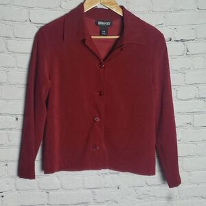 Vintage Briggs Red Button Up Top